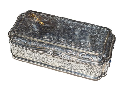 Lot 118 - A silver snuff box by Edward Smith, Birmingham...