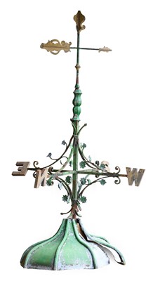 Lot 1069 - A Victorian Green and Gold Painted...