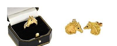 Lot 1093 - An 18 carat gold horse ring, by Harriet Glen,...