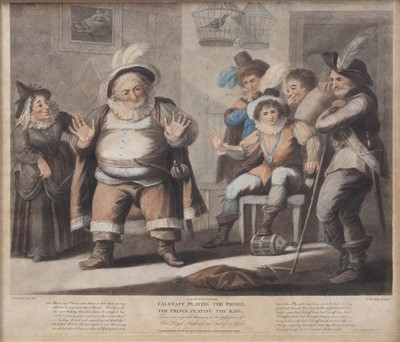 Lot 188 - ^ J Chapman after Henry Bunbury Falstaff's...