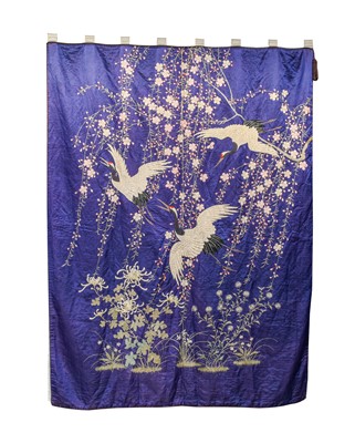 Lot 2184 - An Early 20th Century Japanese Silk Wall...