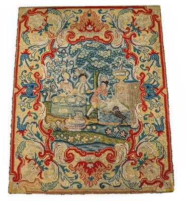 Lot 2175 - A Mid-18th Century Wool and Petit Point...