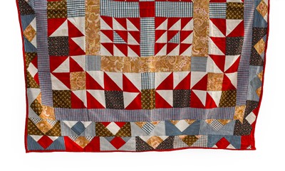 Lot 2121 - Late 19th Century Mosaic Patchwork Bed Cover,...