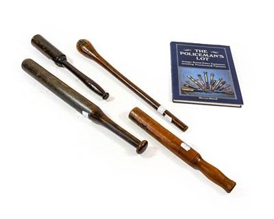 Lot 95 - A William IV Walnut Truncheon, the short...
