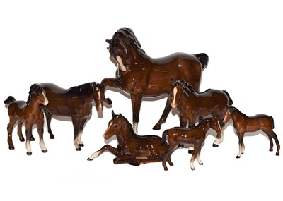 Lot 273 - Beswick Horses & Foals including Exmoor Pony...