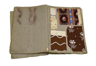 Lot 2197 - Album of Hand Painted Fabric Designs, dating...