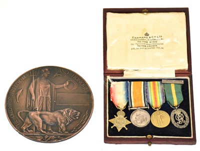 Lot 84 - A First World War Group of Four Miniatures,...