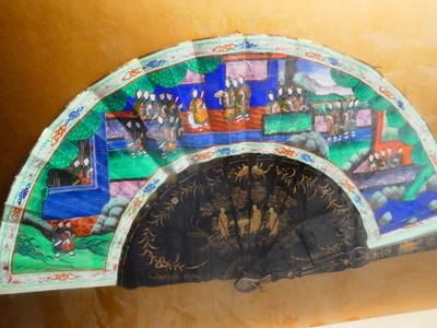 Lot 208 - A nineteenth century Chinese fan with...
