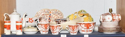 Lot 174 - A Wileman & Co. Old Foley six place teaset;...