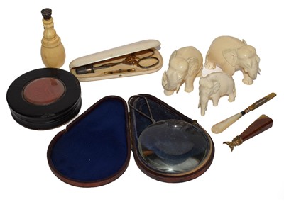 Lot 162 - A 19th century lacquered papier mache circular...