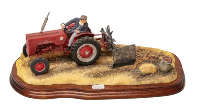 Lot 38 - Border Fine Arts 'Lifting The Pinks' (International B250 Tractor)