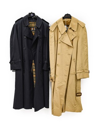 Lot 2095 - Daks Simpson Navy Trench Coat, with detachable...