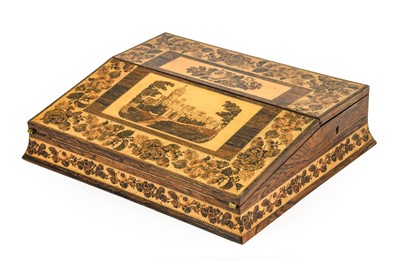 Lot 1007 - A Victorian Tunbridgeware Writing Slope, of...