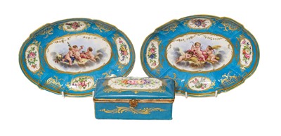 Lot 660 - A Pair of Sèvres Porcelain Oval Dishes, the...