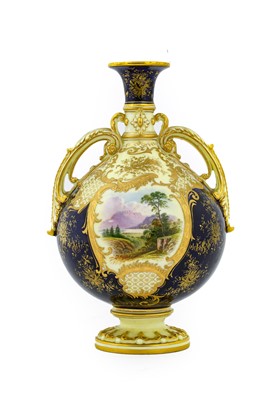 Lot 80 - {} A Coalport Porcelain Vase, early 20th...