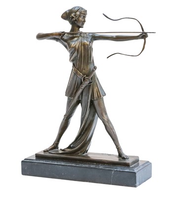 Lot 277 - After Preiss, a modern bronze Art Deco style...