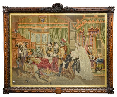 Lot 1030 - A Victorian Needlework Picture, circa 1886,...
