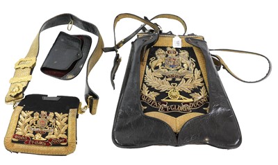 Lot 181 - A Victorian Sabretache and Shoulder Belt Pouch...