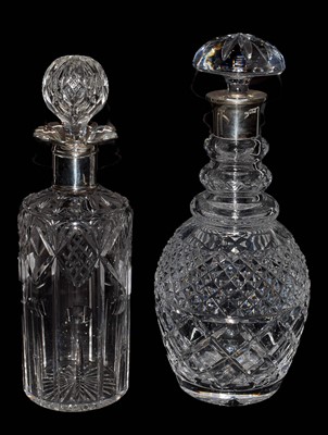 Lot 284 - An Edward VII silver-mounted cut glass...