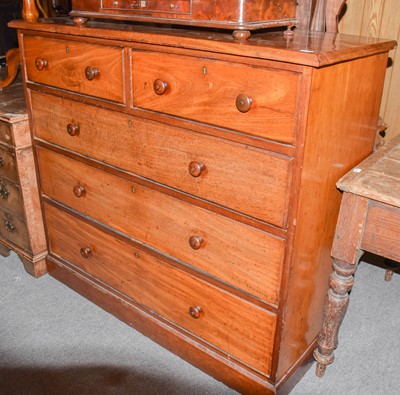 Lot 1327 - A 19th century mahogany four height straight...