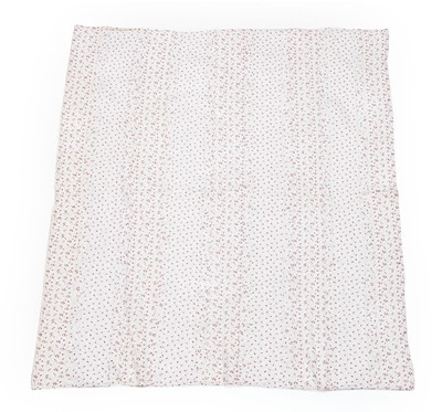 Lot 2119 - Late 19th Century Cream Floral Sprigged Quilt,...