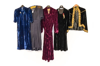 Lot 2022 - Circa 1930/40s Costume, comprising a black...