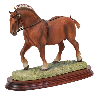 Lot 73 - Border Fine Arts 'Suffolk Punch Stallion - Walking' (Standard Edition)