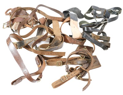 Lot 149 - Militaria, including four British leather Sam...