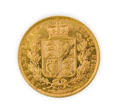Lot 104 - Victoria, Sovereign, 1873, young head left,...