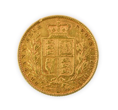 Lot 105 - Victoria, Sovereign, 1873, young head left,...