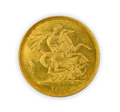 Lot 113 - Victoria, Two Pounds, 1887, Jubilee head left,...