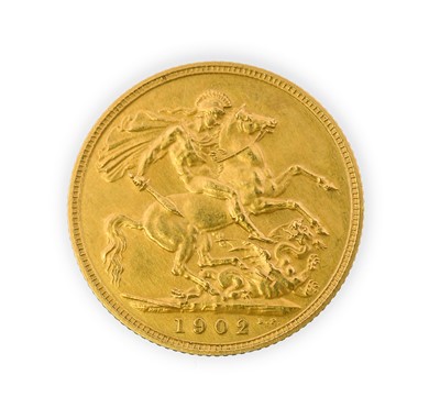 Lot 122 - Edward VII, Sovereign, 1902, matt proof, bare...