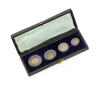 Lot 183 - Edward VII, maundy set, 1903, bare head right,...