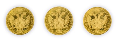 Lot 184 - Austria, Restrike Ducat, 1915 (3). Mint state...
