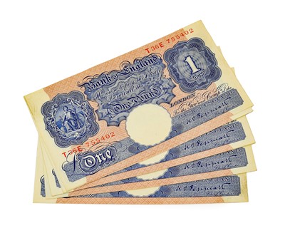 Lot 188 - Bank of England, £1, Peppiatt, (6) Wartime...