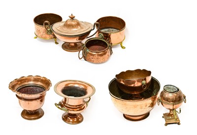 Lot 1056 - A Copper Wine Cooler, 19th century, of campana...