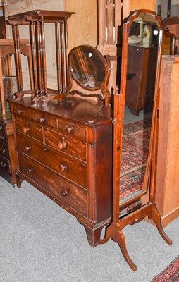 Lot 1313 - A 19th-century mahogany chest of drawers 123cm...