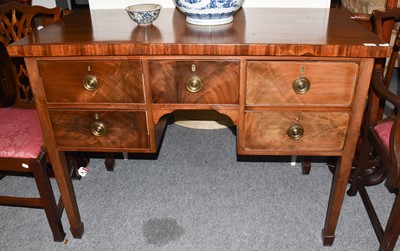 Lot 1258 - A George III mahogany sideboard, late 18th...
