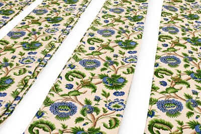 Lot 1032 - A Set of Four Zoffany Linen 11'6" Drop...
