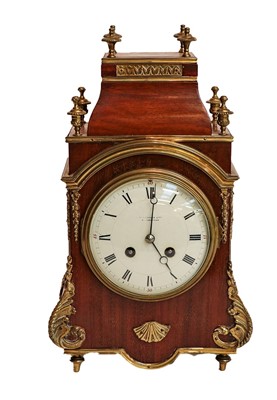 Lot 263 - A mahogany and brass mounted striking mantel...