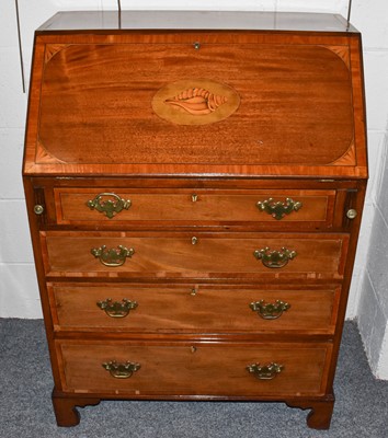 Lot 1255 - A crossbanded and inlaid mahogany Edwardian...