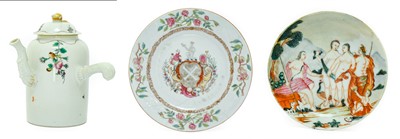 Lot 10 - A Chinese Porcelain Armorial Plate, circa 1740,...