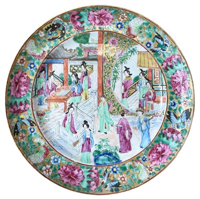 Lot 16 - A Chinese Canton Decorated Persian-Market...