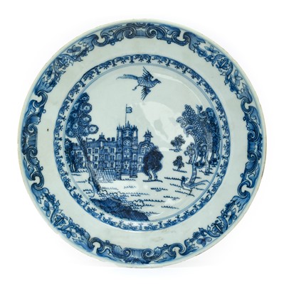 Lot 22 - A Chinese Porcelain European Subject Plate,...