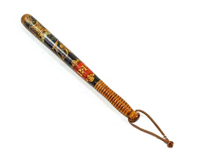 Lot 99 - A Victorian Walnut Truncheon, the long rounded...