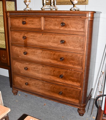 Lot 1417 - A William IV mahogany chest, 2nd quarter 19th...