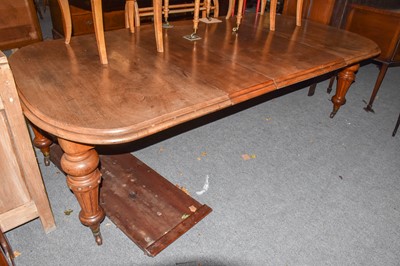 Lot 1372 - A Victorian mahogany extending dining table,...