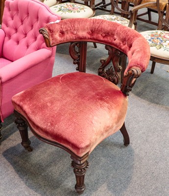 Lot 1358 - A Victorian mahogany desk chair, circa 1860,...