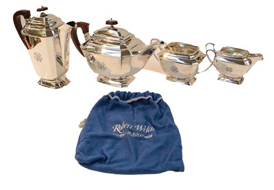 Lot 346 - A four-piece silver plated tea service...