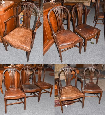 Lot 1272 - Set of eight late 19th century carved mahogany...